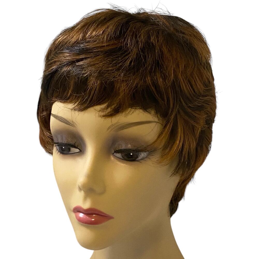 Amore Mio CARRIE Wig Everyday Razor Cut Pixie P4/27/30 Brown Blonde Highlights